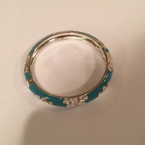 PREOWNED-unknow brand Cuff bracelet silver/aqua